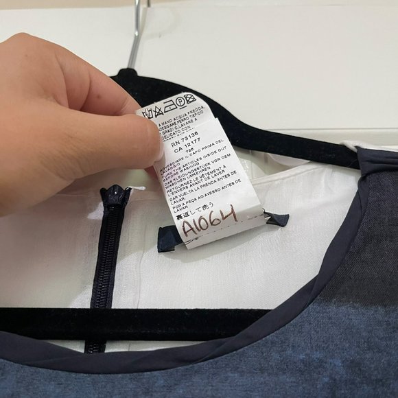 'S Max Mara Blue Printed Mini Dress - Picture 4 of 6